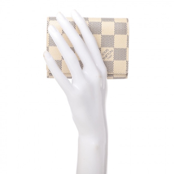 Unisex authentic LOUIS VUITTON Damier Azur Card Holder with box - Picture 13 of 15